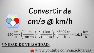 Convertir de cms a kmh método facil [upl. by Niboc]