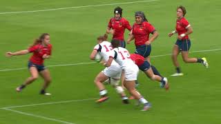 HIGHLIGHTS USA beat Spain 43  0 at the Womens Rugby World Cup [upl. by Nhoj929]