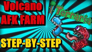 Step By Step Terraria AFK Farm  Volcano Trap [upl. by Cleodel341]