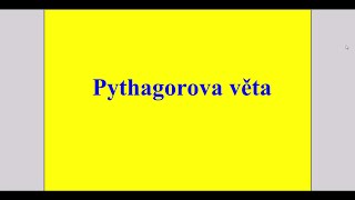 Pythagorova věta [upl. by Joann]