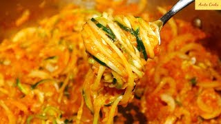 Zucchini Pasta Recipe [upl. by Pentheas248]