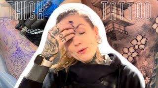 Thigh Tattoo VLOG  Leg Sleeve Continued [upl. by Ogait]