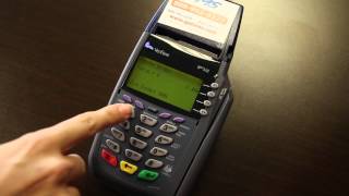 VeriFone Vx510  Instructions amp How To Use Your Credit Card Machine [upl. by Irakab]