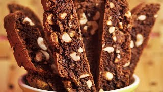 Chocolate Hazelnut Biscotti Recipe Demonstration  Joyofbakingcom [upl. by Adilem846]