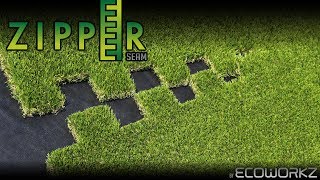 Artificial Grass Installation  Ecoworkz Zipper Seam [upl. by Ahsekad377]