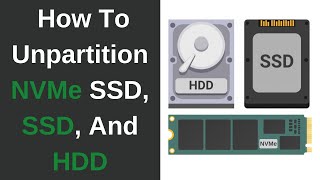 How To Unpartition Or Delete Partitions For Your SSD m2 NVMe SSD And HDD In Windows 10 [upl. by Rehpotsirhcnhoj]