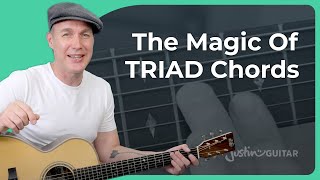 How to Easily Play Triad Chords on Guitar [upl. by Dahaf916]