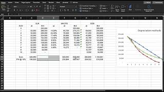 Implementing MACRS Depreciation in Excel [upl. by Liagiba]