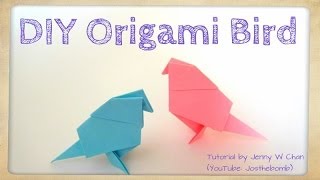 DIY Origami Bird Tutorial  Paper Crafts Easy [upl. by Yllak]