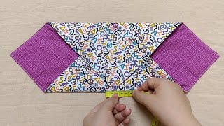 How To Make Origami Pouch Bag  Beginners Sewing Project Simple And EASY [upl. by Anerb904]