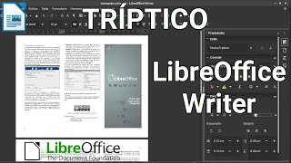 Como hacer un TRÍPTICO 🗺️ en LibreOffice Writer [upl. by Enovahs402]