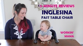 5 MINUTE REVIEWS Inglesina Fast Table Chair  Portable High Chair  Travel High Chair [upl. by Nylaras]