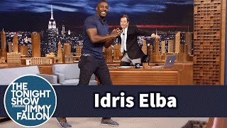 Idris Elba Shows Off His Slick Footwork Dance Moves [upl. by Drhacir]