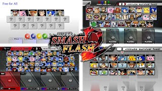 Evolution of Characters Selection Screen  Super Smash Flash 2 [upl. by Yousuf9]