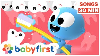 Back to School w Brushing Your Teeth Song  Morning Routine amp Nursery Rhymes  Baby First TV Songs [upl. by Fayth]