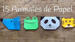 15 Animales de PAPEL  ORIGAMI para niños [upl. by Addia]