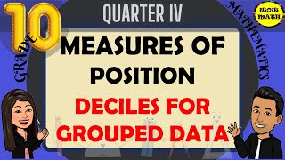 DECILES FOR GROUPED DATA  GRADE 10 MATHEMATICS Q4 [upl. by Sheley]