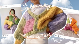 i crochet the 300 chunky sweater of your dreams  hope macaulay inspired [upl. by Savick]