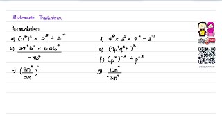 Matematik Tambahan Tingkatan 4  Indeks [upl. by Eiramanel]