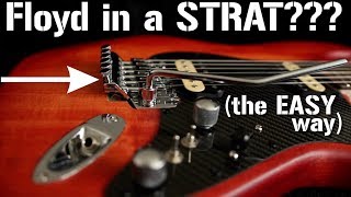 The COMPLETE DIY guide to installing a FLOYD ROSE Tremolo in a Stratocaster [upl. by Eekram]