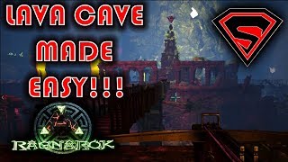 ARK RAGNAROK LAVA CAVE MADE EASY LAVA GOLEM  LAVA CAVE WALKTHROUGH amp DONE THE EASY WAY [upl. by Eldrid]