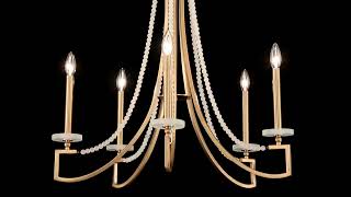 Savoy House Helen 5Light Chandelier in Warm Brass [upl. by Yrrek]