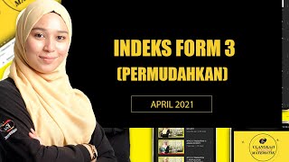 INDEKS FORM 3 PERMUDAHKAN [upl. by Naejeillib]