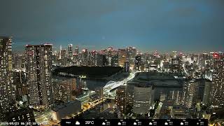 4K 東京 ライブカメラ Kachidoki sunset view Tokyo Live camera  Night [upl. by Leilah]