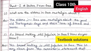 A Baker from Goa Chapter 7 Glimpses of India Class 10th English First flight NCERT CH [upl. by Kipp]