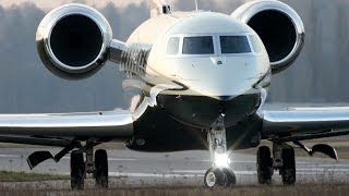 Gorgeous Gulfstream G650 MUSIK TakeOff at Bern Airport [upl. by Ykceb]