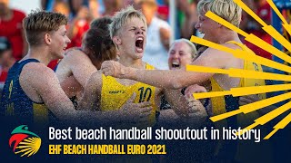 Best beach handball shooutout in history  Beach Handball Euro 2021 [upl. by Rehotsirk]