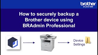 How to securely backup a Brother device using BRAdmin Professional [upl. by Beckerman]