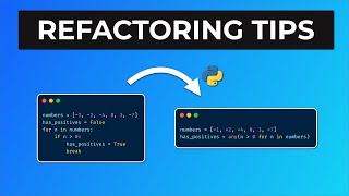 Quick Python Refactoring Tips [upl. by Maleeny222]