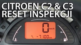 Kasowanie inspekcji serwisowej Citroen C2 amp C3 reset przeglądu [upl. by Annirok305]