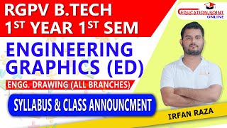 Syllabus  Engineering Graphics  Engineering Drawing ED RGPV BTech 1st Year 1 Sem Syllabus [upl. by Ellehs]