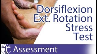 Dorsiflexion External Rotation Stress Test  Syndesmosis Injury [upl. by Baun]