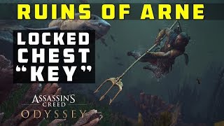 Ruins of Arne  Locked Chest Key amp Loot Treasure Location  ASSASSINS CREED ODYSSEY [upl. by Rhody]