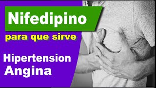 NIFEDIPINO para que sirve efectos angina hipertension [upl. by Hareema]