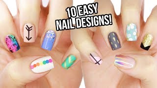 10 Easy Nail Art Designs for Beginners The Ultimate Guide 6 [upl. by Gathard]