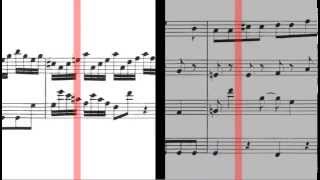 BWV 1052  Harpsichord Concerto in D Minor Scrolling [upl. by Farris]