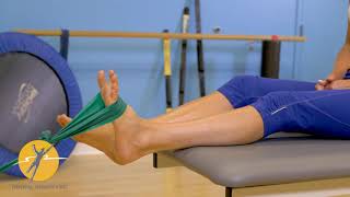 Ankle dorsiflexion strengthening with resistance band [upl. by Bundy]