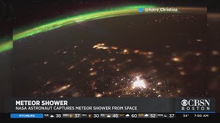 NASA Astronaut Captures Meteor Shower From Space [upl. by Tessler]