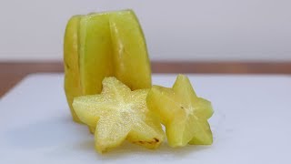 How to Cut and Eat a Star Fruit Carambola  Star Fruit Taste Test [upl. by Giannini587]