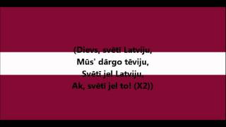 Hymne national de Lettonie [upl. by Ahsemat834]