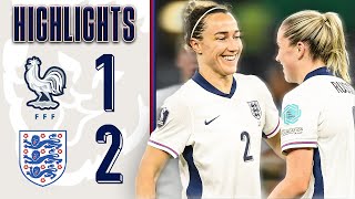 France 12 England  Lionesses Claim Vital Three Points In SaintÉtienne  Highlights [upl. by Bolger783]