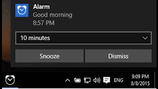 How to setup default alarm in Windows 10 [upl. by Wilek623]