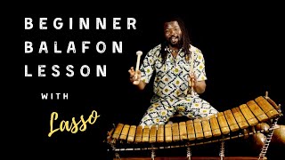 Beginner balafon African xylophone lesson with Lasso Sanou [upl. by Yennor]