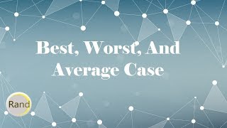 Best Worst and Average Case [upl. by Aillimac]