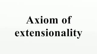 Axiom of extensionality [upl. by Melicent]