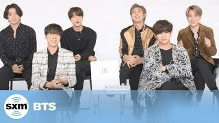 BTS Answers Fan Questions About Be 2021 Resolutions amp More  SiriusXM [upl. by Zilef]